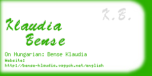 klaudia bense business card